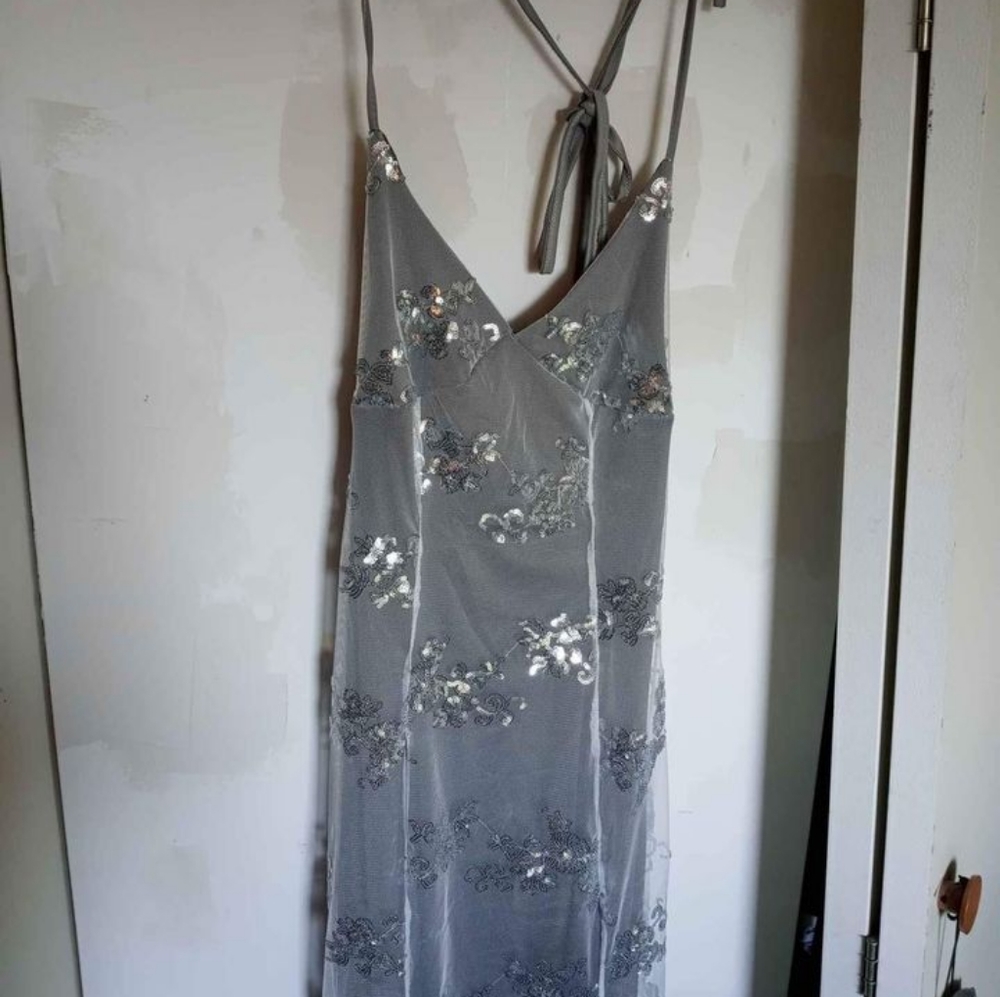 Silver Evening Dress